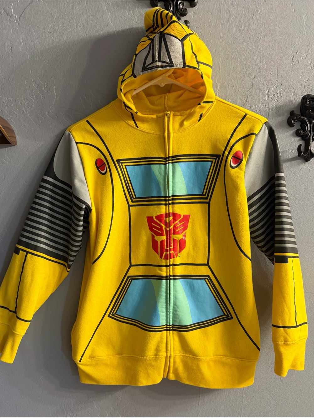 Hasbro Yellow Bumblebee-Inspired Zip Hoodie Jacket